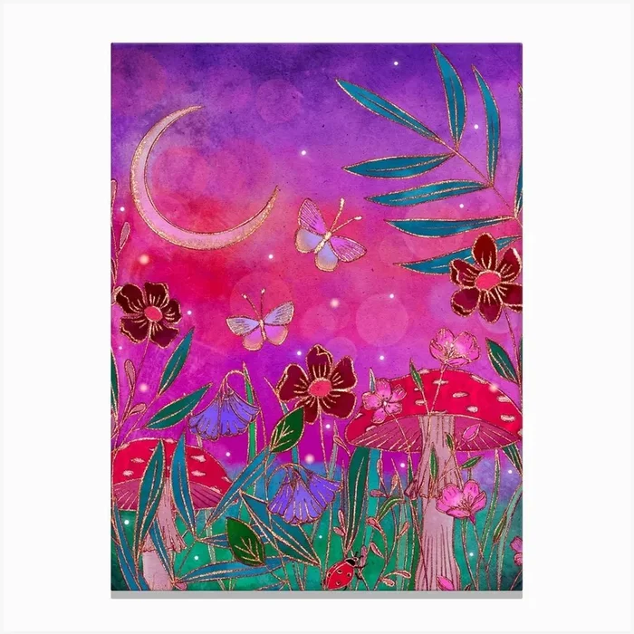 Magic On The Meadow Canvas Print by Olivia Bürki Design