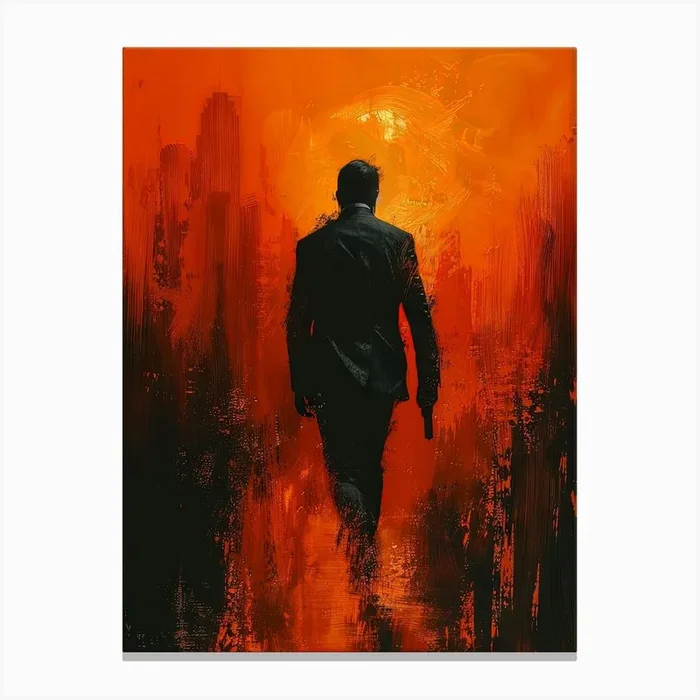 Man In Black Canvas Print Canvas PrintCZ by Count Zero