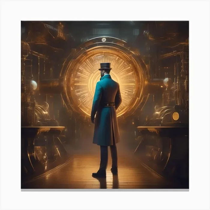 Man In Top Hat 1 Canvas Print by Quantumchill