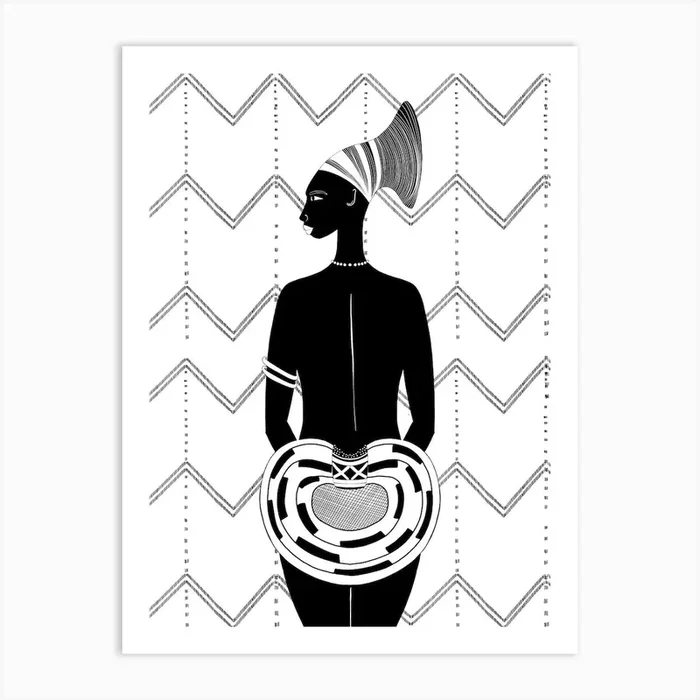 Mangbetu Woman Art Print by Yasminah Combary