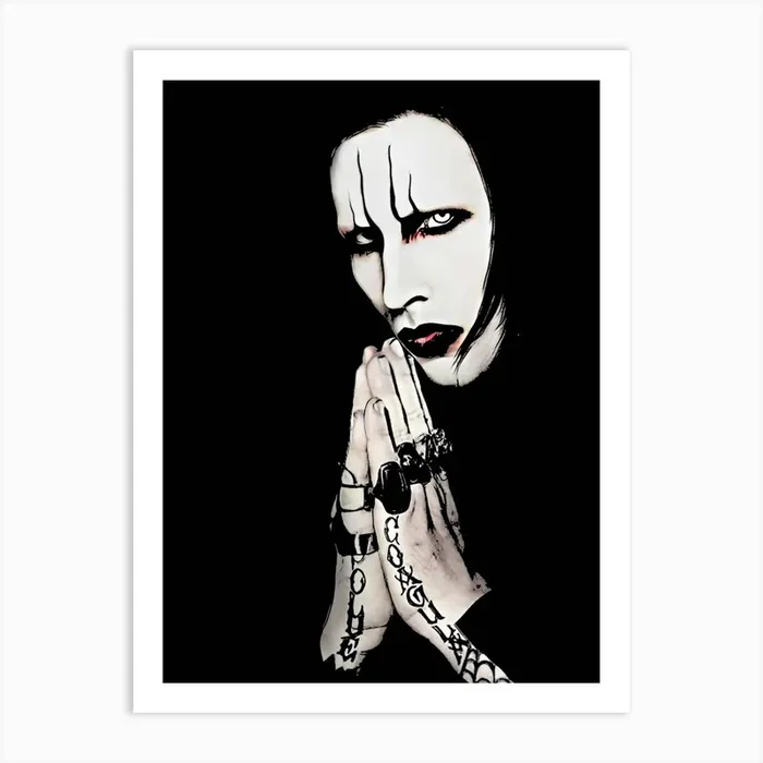 Marilyn Manson 1 Art Print by music soul