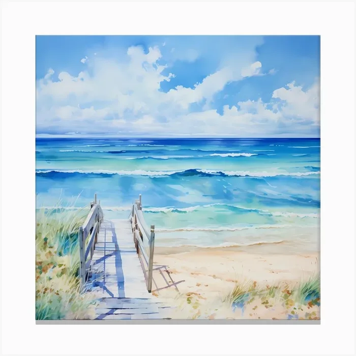 Marine Melodies Canvas Print by Quantum Vivid Digital Art