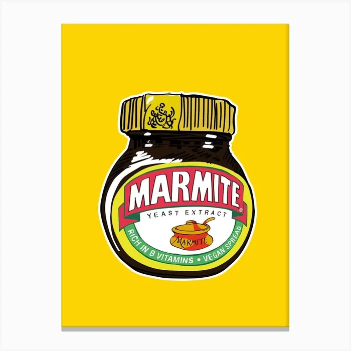 Marmite Art Print Canvas Print by WallChart Prints