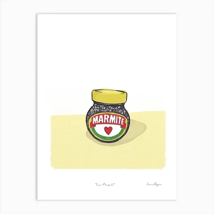 Marmite Love Art Print by Emma Bryan