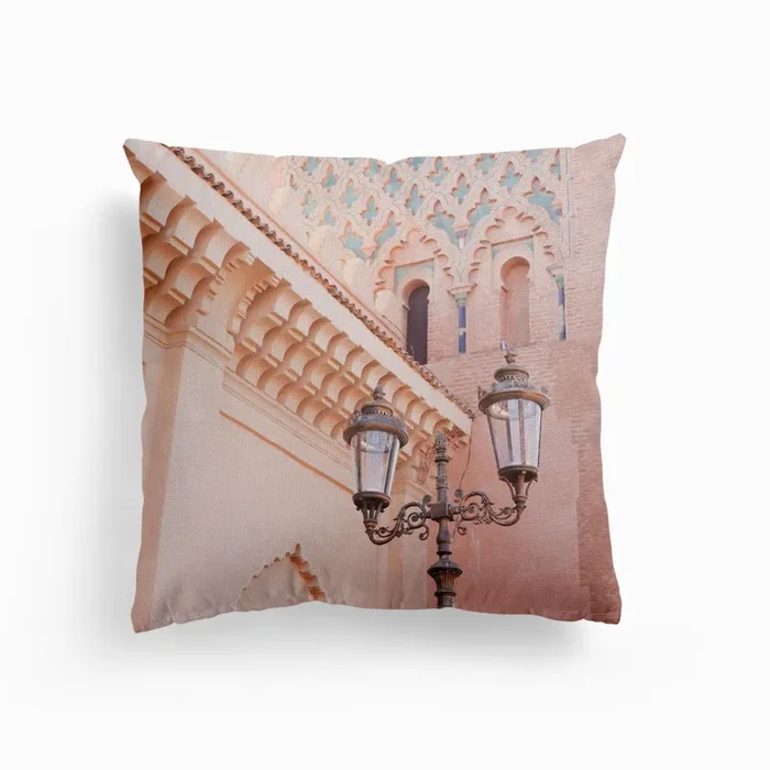 Marrakech In Pink Canvas Cushion by Henrike Schenk