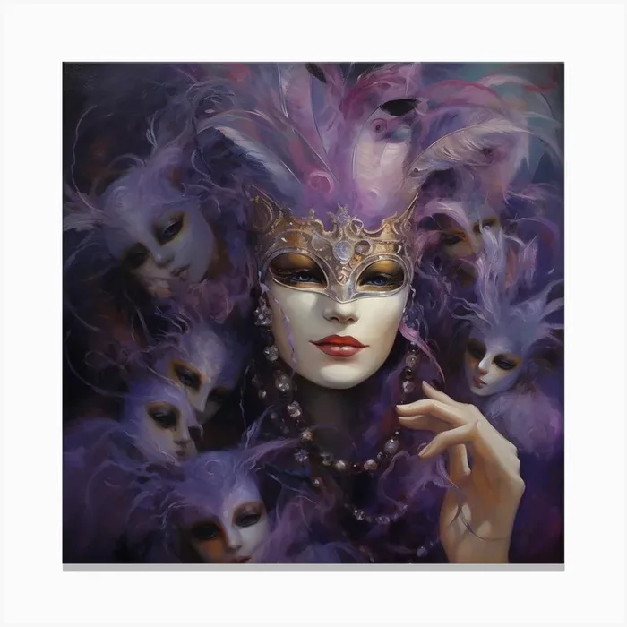 Masks Of Venice 2 Canvas Print by DBmedia