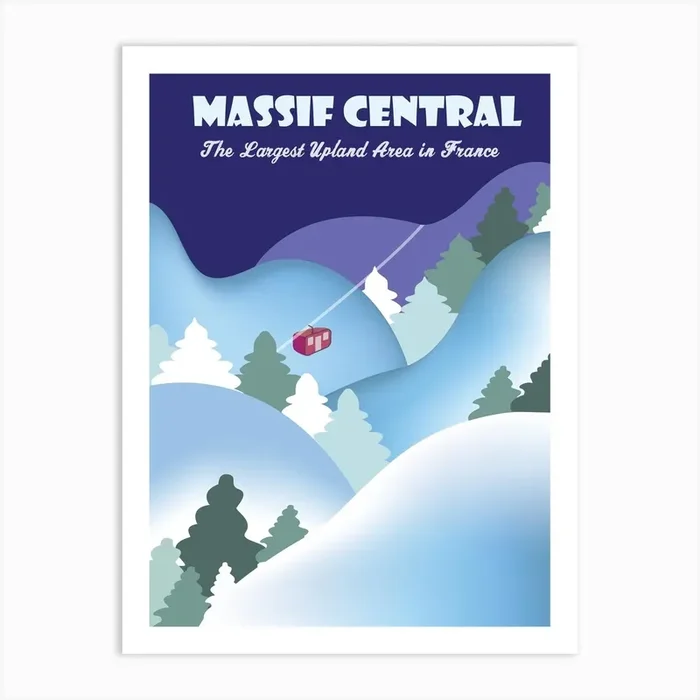 Massif Central, France Art Print by Vintage Spirit