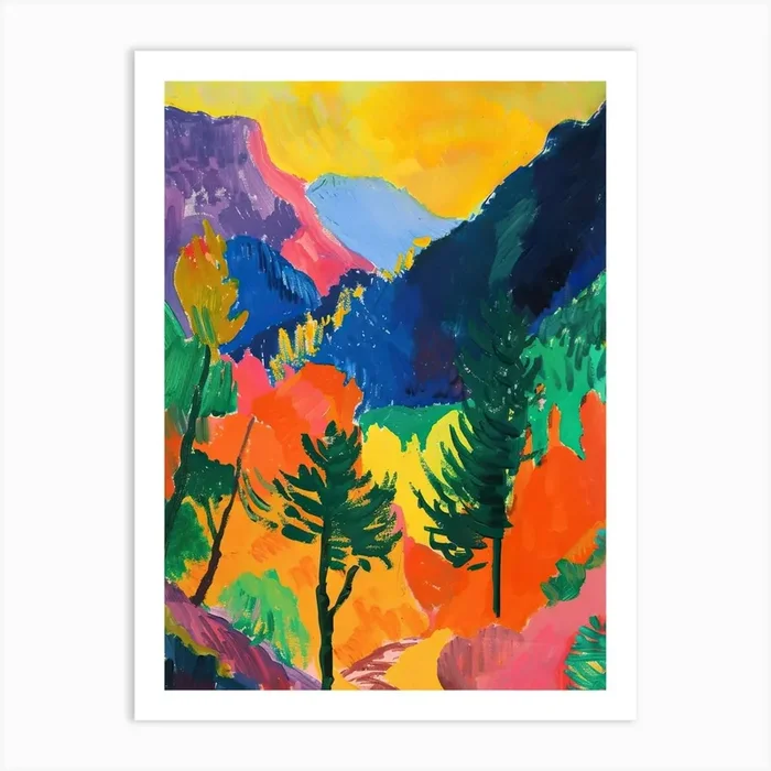 Matisse Inspired Colourful Landscape Print Art Print by Banevici