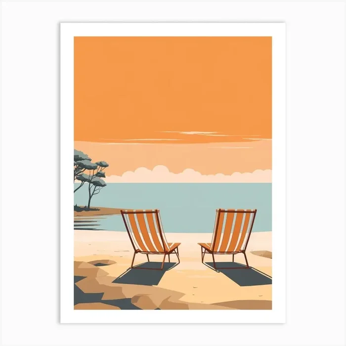 Mauritius 1 Travel Illustration Art Print by WanderWall Prints