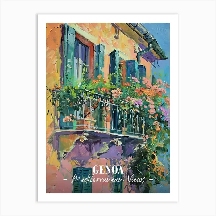 Mediterranean Views Genoa 3 Art Print by Urban Vistas