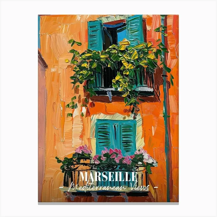 Mediterranean Views Marseille 4 Canvas Print by Urban Vistas