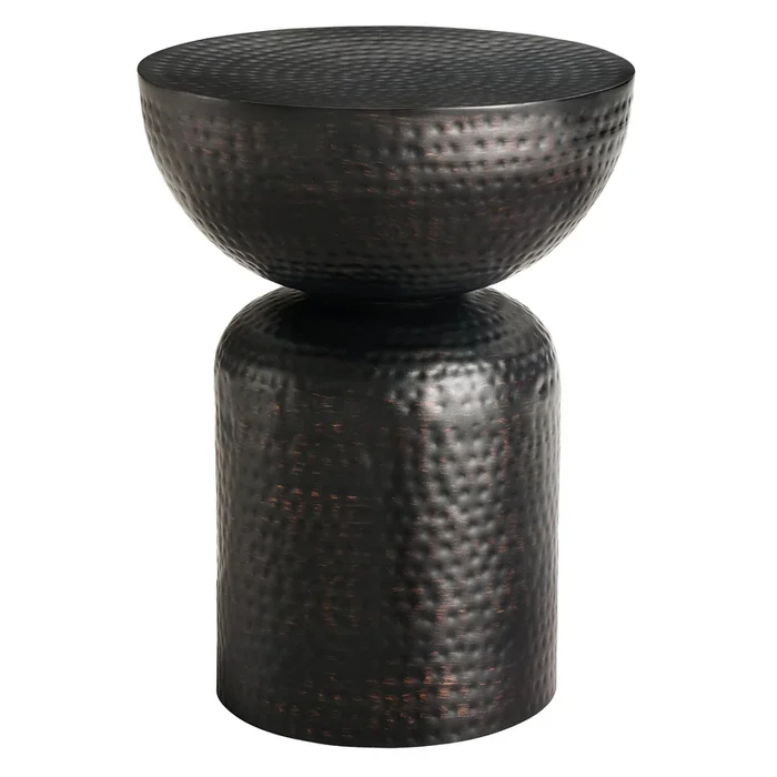 Mella Metal Hammered Side Table