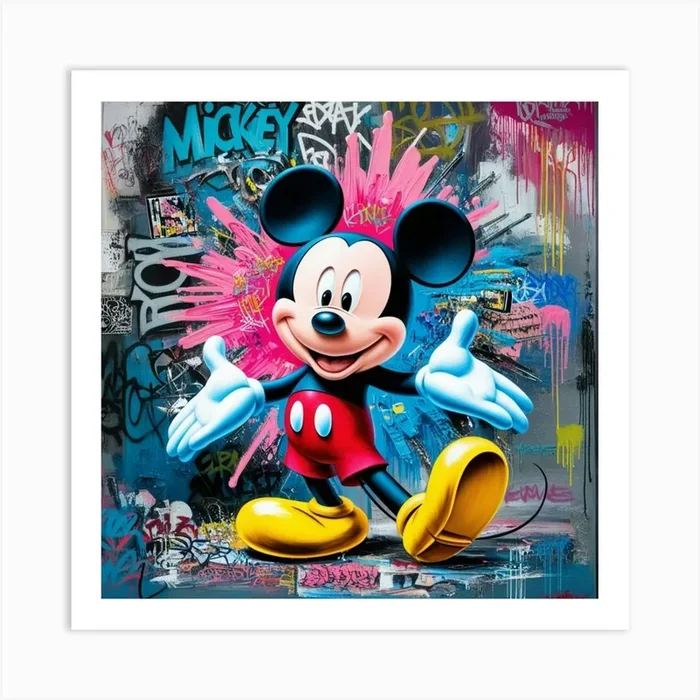 Mickey Mouse 4 Art PrintA by AliBongo