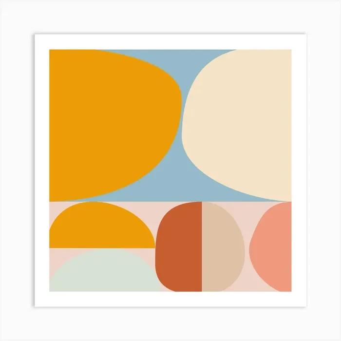 Mid Century 9 Square Art Print by Ana Rut Bre