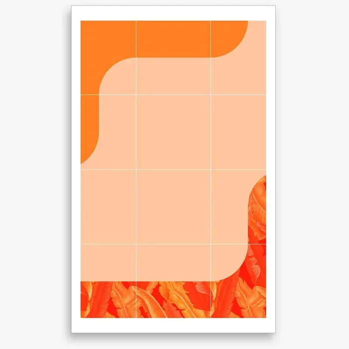 Mid Century Tropical Orange Way Art Print by DesigndN