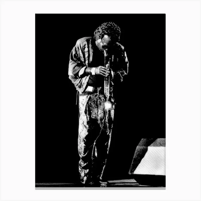 Miles Davis Line Art Illustration 3 Canvas PrintAB by Andika Bahtiar