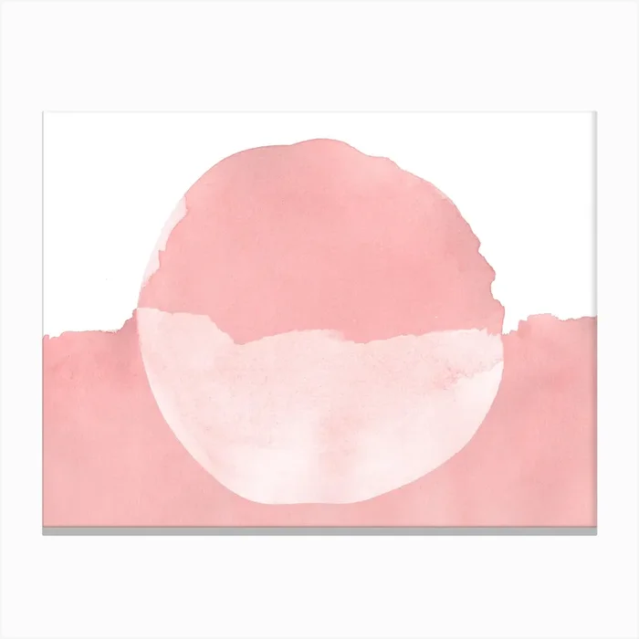 Minimal Pink Abstract 08 Canvas Print by Amini54