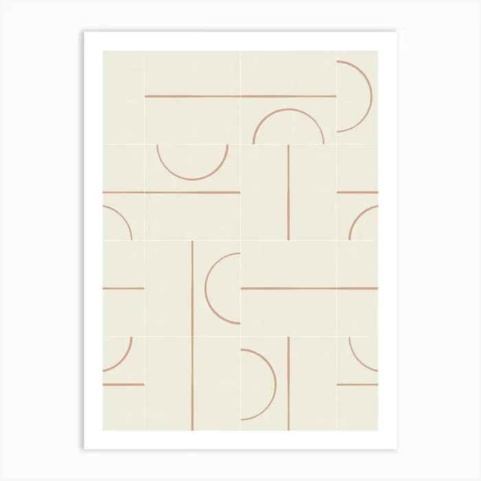 Minimal Wall Tiles 01 Art Print by DesigndN