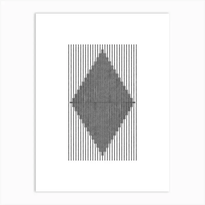 Modern Boho Tribal Diamond Art Print by The Printable Studio