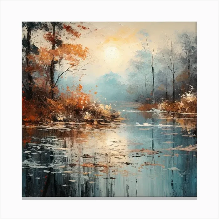 Monet’s Impressionist Illusion Canvas Print by Quantum Vivid Digital Art