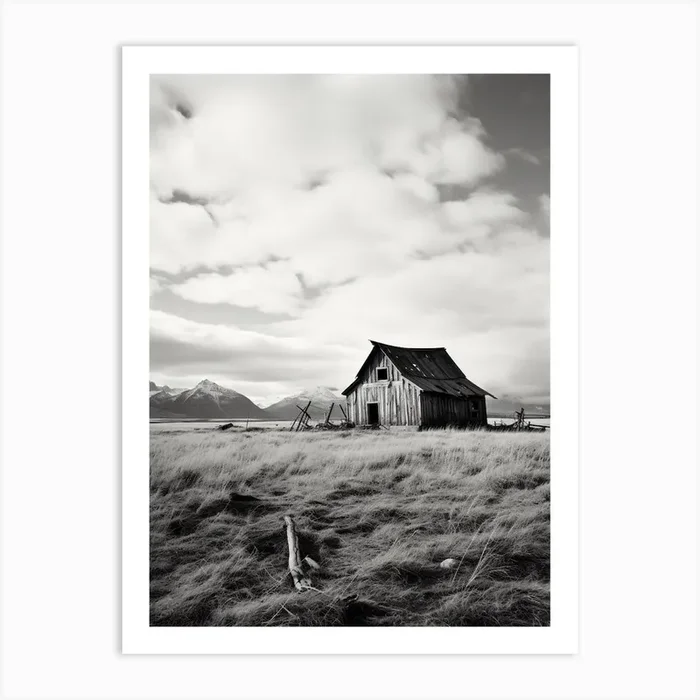 Montana, Black And White Analogue Photograph 2 Art Print by Monochrome Vistas