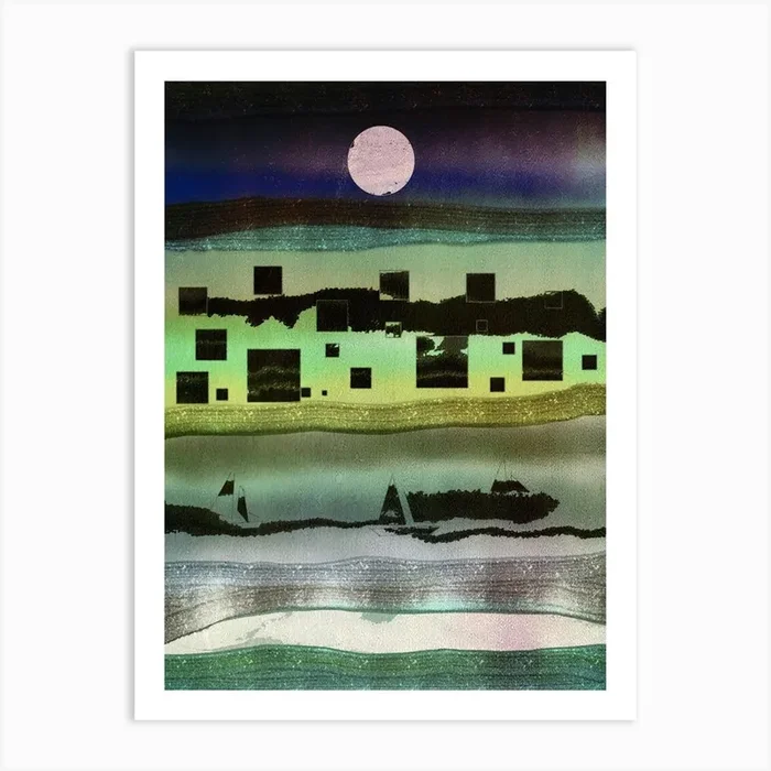 Moonlight 1 Art Print by jacquelyn ready designs