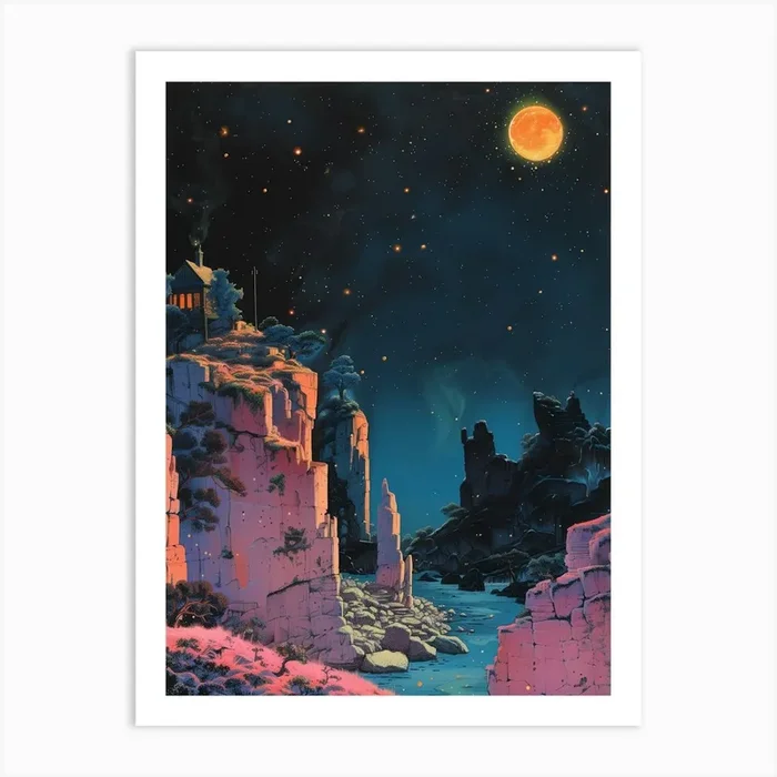 Moonscape Art Print by DamianLuna