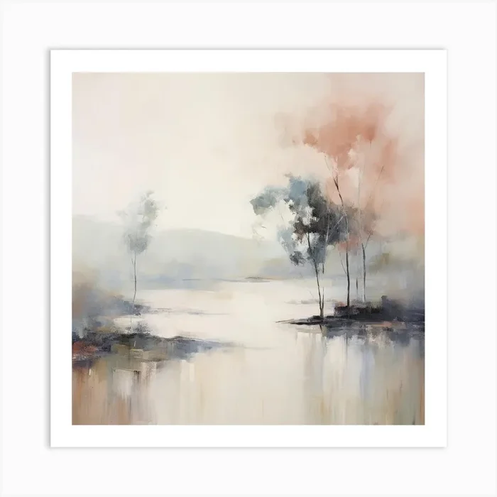 Morning Haze Muted Landscape 5 Art Print by Irena Orlov