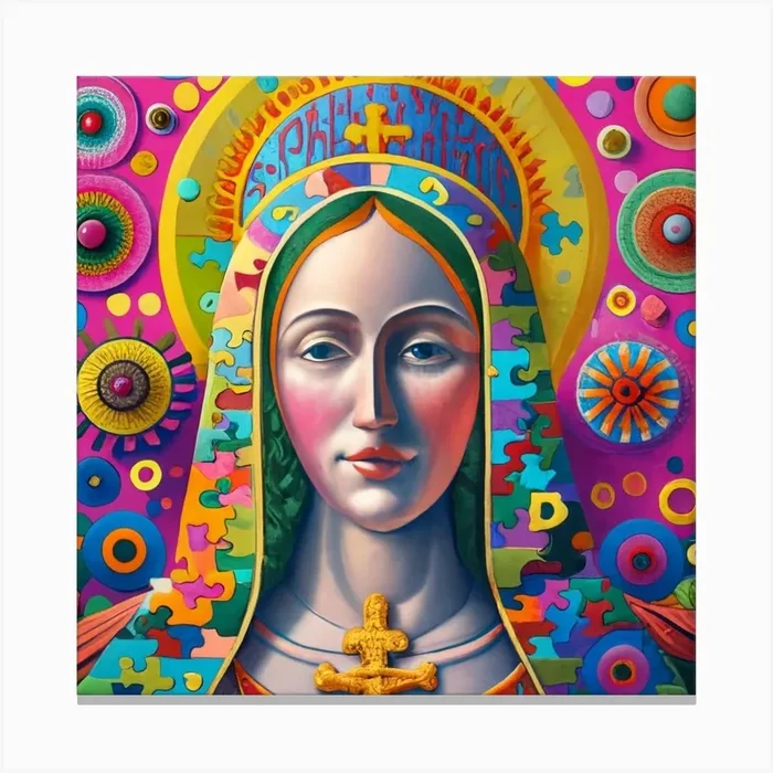 Mother of Christ Canvas PrintL by LuciaGeorge