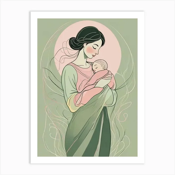 Motherhood Art Print (10) Art Print by Hamza