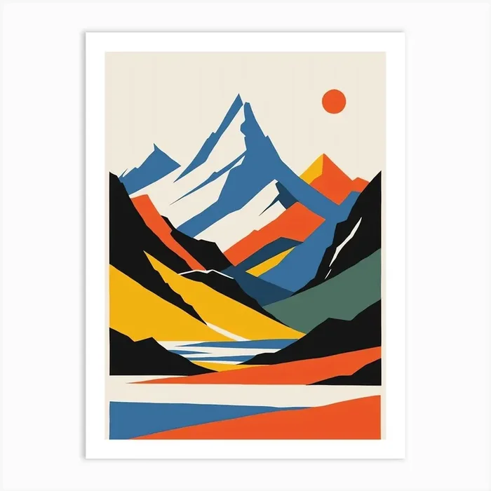 Mountain Landscape 8 Art Print by Saimo Sherif