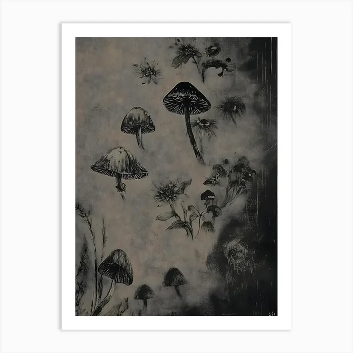 Mushrooms Art PrintA by ArtMart