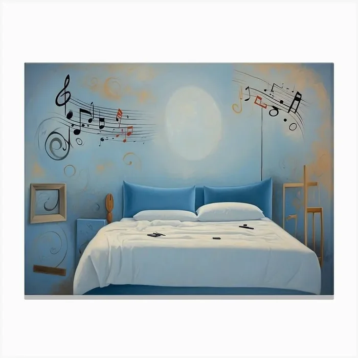 Music Notes Canvas PrintE by Eliana