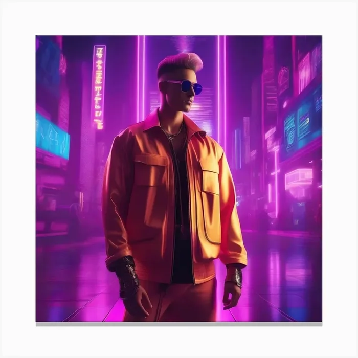 Neon City 2 Canvas Print by Quantumchill