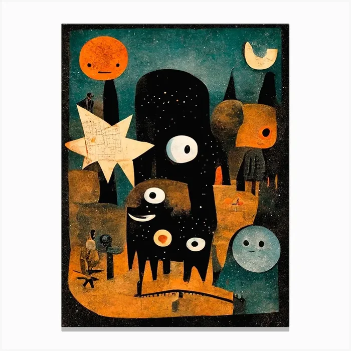 Night Of The Young Monsters Canvas Print by Treechild