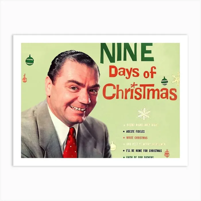 Nine Days Of Christmas Art Print by Vintage Spirit