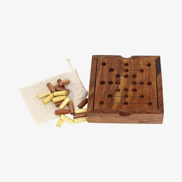 Nine Men Morris Game by Global Crafts