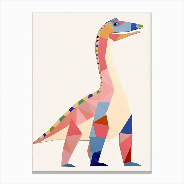 Nursery Dinosaur Art Heterodontosaurus 2 Canvas Print by Scribble Studio