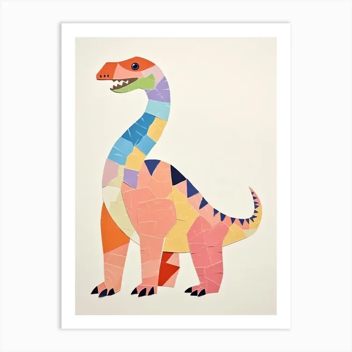 Nursery Dinosaur Art Homalocephale 1 Art Print by Scribble Studio