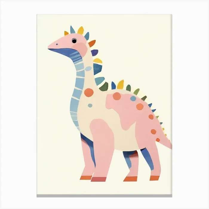Nursery Dinosaur Art Protoceratops Canvas Print by Scribble Studio
