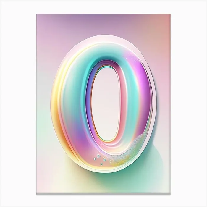 O, Alphabet Bubble Rainbow 3 Canvas PrintAA by Artful ABCs