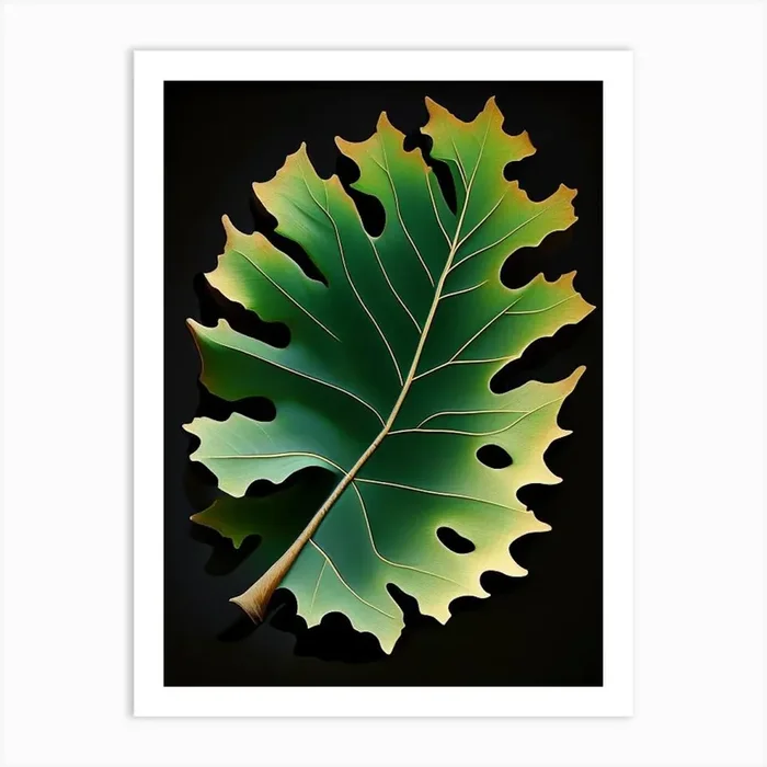 Oak Leaf Vibrant Inspired 2 Art PrintL& by Leaf & Stem Studio