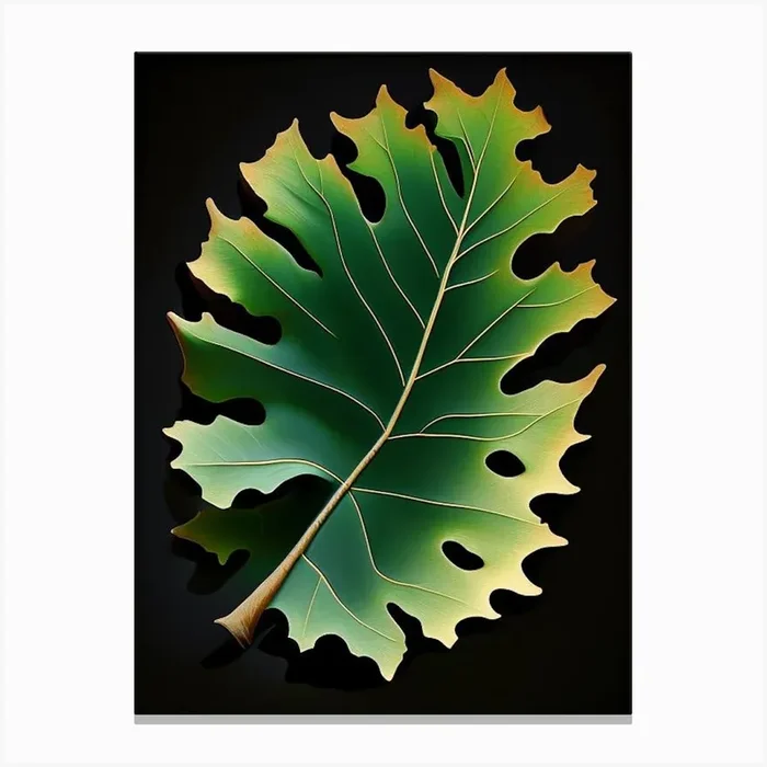Oak Leaf Vibrant Inspired 2 Canvas PrintL& by Leaf & Stem Studio