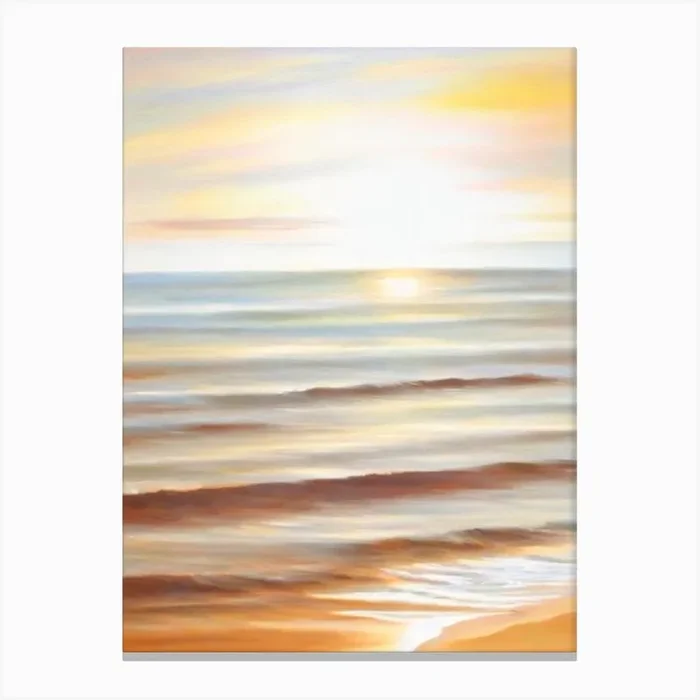 Ocean Beach, San Diego, California Neutral 1 Canvas Print by Sand & Surf Prints