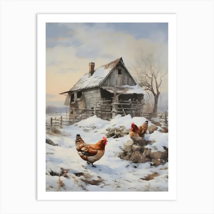 Old Stone Farm Winter 8 Art PrintSC by S.K. Coghlan