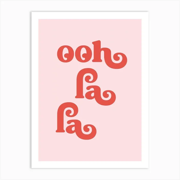 Ooh la la (Sweet pink and red tone) Art Print by Paigaam Studio