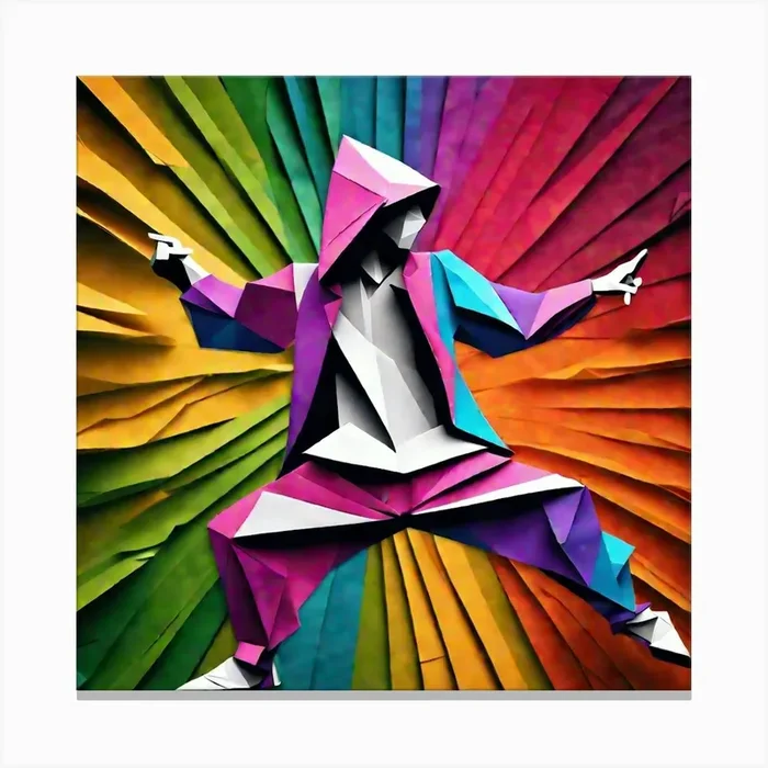 Origami Dancer 128 Canvas Print by Artai
