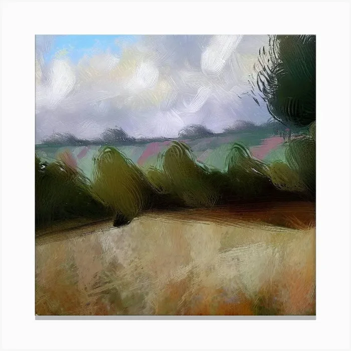 Oxfordshire Landscape Painting Canvas Print by Steve Good
