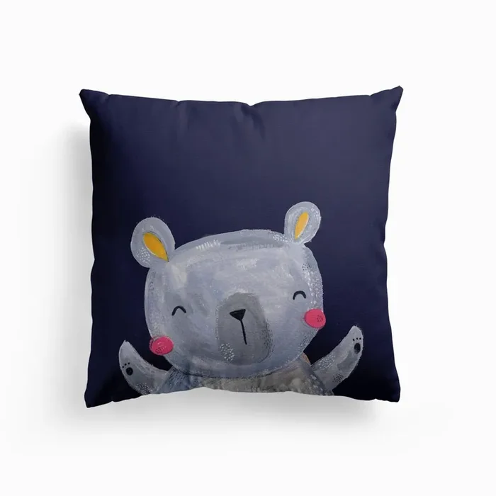 Painty Bear Large Character Cushion by Laura Pantony