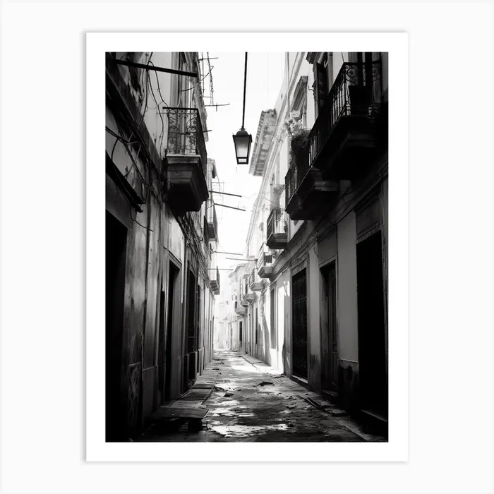 Palermo, Italy, Black And White Photography 3 Art Print by Monochrome Vistas